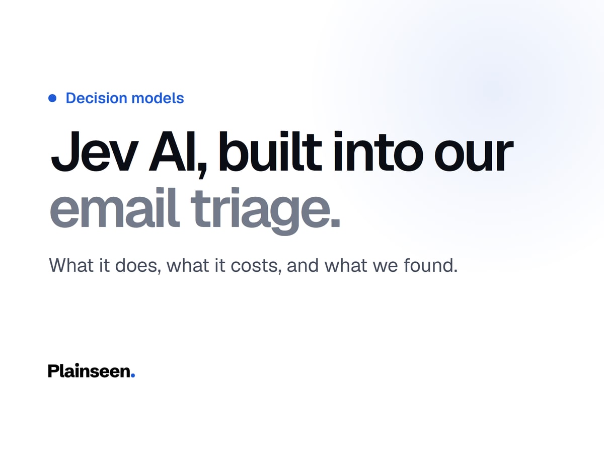 Jev AI: What It Is and How We Built It Into Our Email Triage
